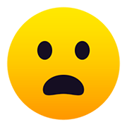 😦 Emoji Rosto Franzido Com Boca Aberta na JoyPixels 5.0.