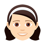 👧🏻 Emoji Niña: Tono De Piel Claro en JoyPixels 5.0.