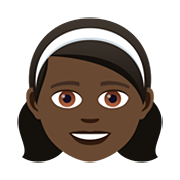 👧🏿 Emoji Niña: Tono De Piel Oscuro en JoyPixels 5.0.