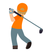 🏌🏼 Emoji Golfer(in): mittelhelle Hautfarbe JoyPixels 5.0.