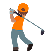🏌🏽 Emoji Golfista: Tono De Piel Medio en JoyPixels 5.0.