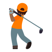 Emoji 🏌🏾 Persona Che Gioca A Golf: Carnagione Abbastanza Scura su JoyPixels 5.0.
