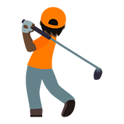 🏌🏿 Emoji Golfer(in): dunkle Hautfarbe JoyPixels 5.0.