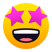🤩 Emoji Rosto Com Olhar Maravilhado na JoyPixels 5.0.