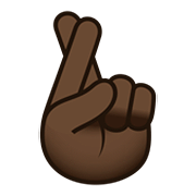 🤞🏿 Emoji Dedos Cruzados: Pele Escura na JoyPixels 5.0.