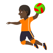 🤾🏿 Emoji Handballspieler(in): dunkle Hautfarbe JoyPixels 5.0.