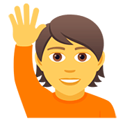 🙋 Emoji Pessoa Levantando A Mão na JoyPixels 5.0.