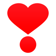 Emoji ❣️ Punto Esclamativo A Cuore su JoyPixels 5.0.