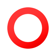 ⭕ Emoji hohler roter Kreis JoyPixels 5.0.