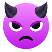 👿 Emoji wütendes Gesicht mit Hörnern JoyPixels 5.0.