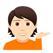 💁🏻 Emoji Pessoa Com A Palma Virada Para Cima: Pele Clara na JoyPixels 5.0.
