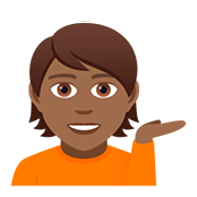 💁🏾 Emoji Infoschalter-Mitarbeiter(in): mitteldunkle Hautfarbe JoyPixels 5.0.