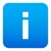 ℹ️ Emoji Buchstabe „i“ in blauem Quadrat JoyPixels 5.0.