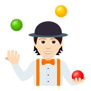 🤹🏻 Emoji Persona Haciendo Malabares: Tono De Piel Claro en JoyPixels 5.0.