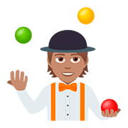 🤹🏽 Emoji Jongleur(in): mittlere Hautfarbe JoyPixels 5.0.
