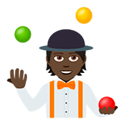 🤹🏿 Emoji Jongleur(in): dunkle Hautfarbe JoyPixels 5.0.