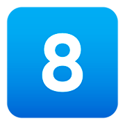 8️⃣ Emoji Teclas: 8 en JoyPixels 5.0.