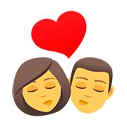 👩‍❤️‍💋‍👨 Emoji Beso: Mujer Y Hombre en JoyPixels 5.0.