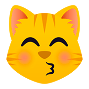Émoji 😽 Chat Qui Fait Un Bisou sur JoyPixels 5.0.