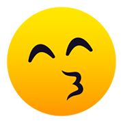 😙 Emoji Rosto Beijando Com Olhos Sorridentes na JoyPixels 5.0.
