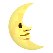 Émoji 🌜 Dernier Quartier De Lune Avec Visage sur JoyPixels 5.0.