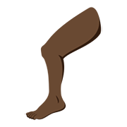🦵🏿 Emoji Perna: Pele Escura na JoyPixels 5.0.