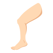 Emoji 🦵🏻 Gamba: Carnagione Chiara su JoyPixels 5.0.