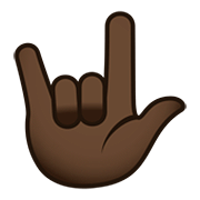 🤟🏿 Emoji ich-liebe-dich-Geste: dunkle Hautfarbe JoyPixels 5.0.