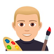 Emoji 👨🏼‍🎨 Artista Uomo: Carnagione Abbastanza Chiara su JoyPixels 5.0.