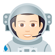 👨🏻‍🚀 Emoji Astronauta Homem: Pele Clara na JoyPixels 5.0.