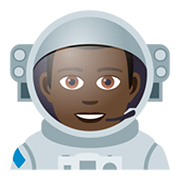 👨🏿‍🚀 Emoji Astronaut: dunkle Hautfarbe JoyPixels 5.0.