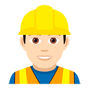 👷🏻‍♂️ Emoji Obrero Hombre: Tono De Piel Claro en JoyPixels 5.0.