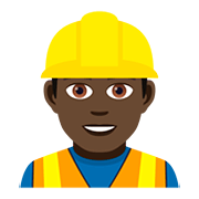 👷🏿‍♂️ Emoji Pedreiro: Pele Escura na JoyPixels 5.0.
