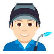 Emoji 👨🏻‍🏭 Operaio: Carnagione Chiara su JoyPixels 5.0.