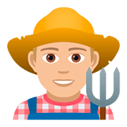 Emoji 👨🏼‍🌾 Contadino: Carnagione Abbastanza Chiara su JoyPixels 5.0.