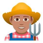 👨🏽‍🌾 Emoji Bauer: mittlere Hautfarbe JoyPixels 5.0.