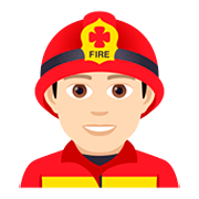 👨🏻‍🚒 Emoji Feuerwehrmann: helle Hautfarbe JoyPixels 5.0.