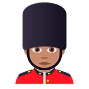 Emoji 💂🏽‍♂️ Guardia Uomo: Carnagione Olivastra su JoyPixels 5.0.