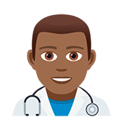 👨🏾‍⚕️ Emoji Profesional Sanitario Hombre: Tono De Piel Oscuro Medio en JoyPixels 5.0.