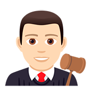 👨🏻‍⚖️ Emoji Juez: Tono De Piel Claro en JoyPixels 5.0.