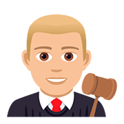 👨🏼‍⚖️ Emoji Juiz: Pele Morena Clara na JoyPixels 5.0.