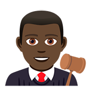 Émoji 👨🏿‍⚖️ Juge Homme : Peau Foncée sur JoyPixels 5.0.