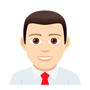 👨🏻‍💼 Emoji Büroangestellter: helle Hautfarbe JoyPixels 5.0.