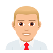 👨🏼‍💼 Emoji Oficinista Hombre: Tono De Piel Claro Medio en JoyPixels 5.0.