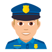 Émoji 👮🏼‍♂️ Policier : Peau Moyennement Claire sur JoyPixels 5.0.