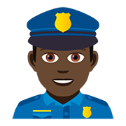 👮🏿‍♂️ Emoji Polizist: dunkle Hautfarbe JoyPixels 5.0.