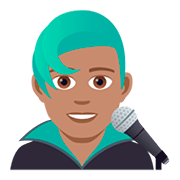 👨🏽‍🎤 Emoji Cantor: Pele Morena na JoyPixels 5.0.