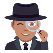 🕵🏽‍♂️ Emoji Detetive Homem: Pele Morena na JoyPixels 5.0.