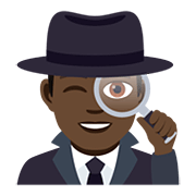 🕵🏿‍♂️ Emoji Detetive Homem: Pele Escura na JoyPixels 5.0.