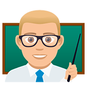 Émoji 👨🏼‍🏫 Enseignant : Peau Moyennement Claire sur JoyPixels 5.0.